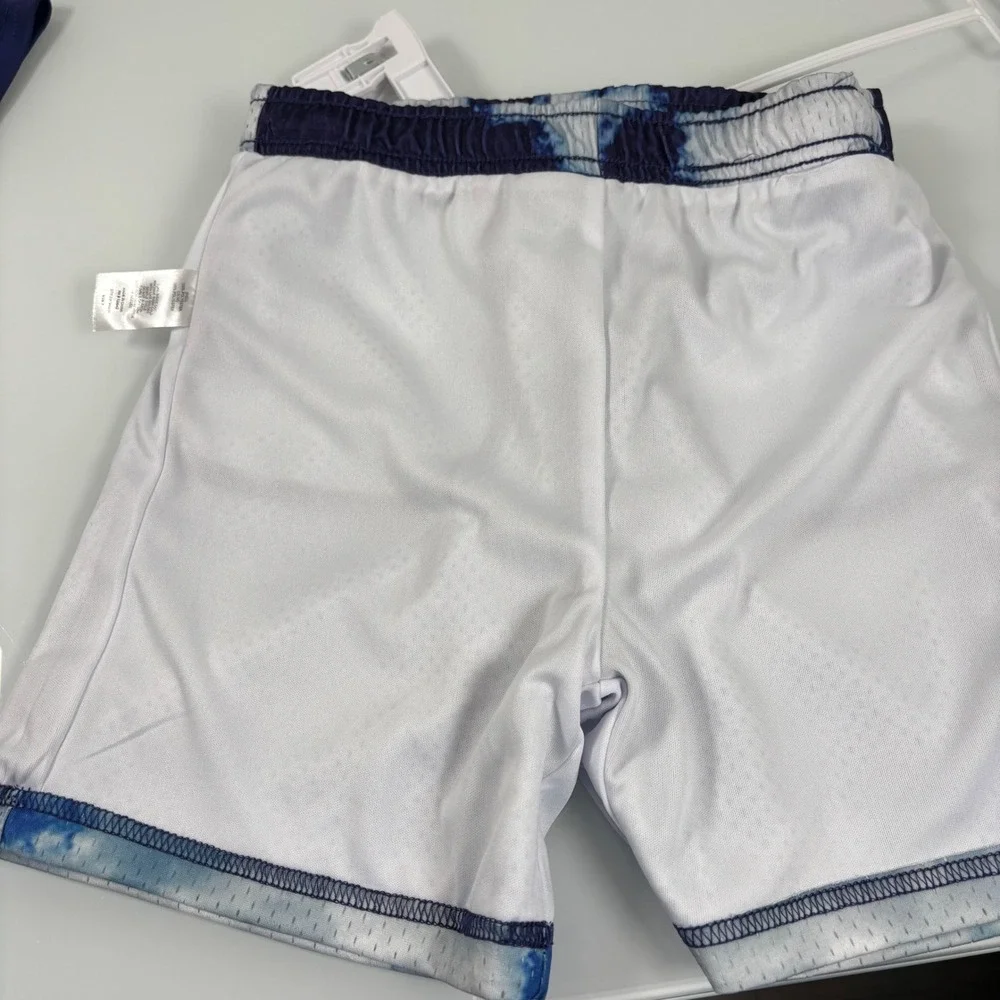 Stitch & Stone Kids Size 7 Blue Cloud Print Mesh Shorts T-Shirt Swim Set NEW